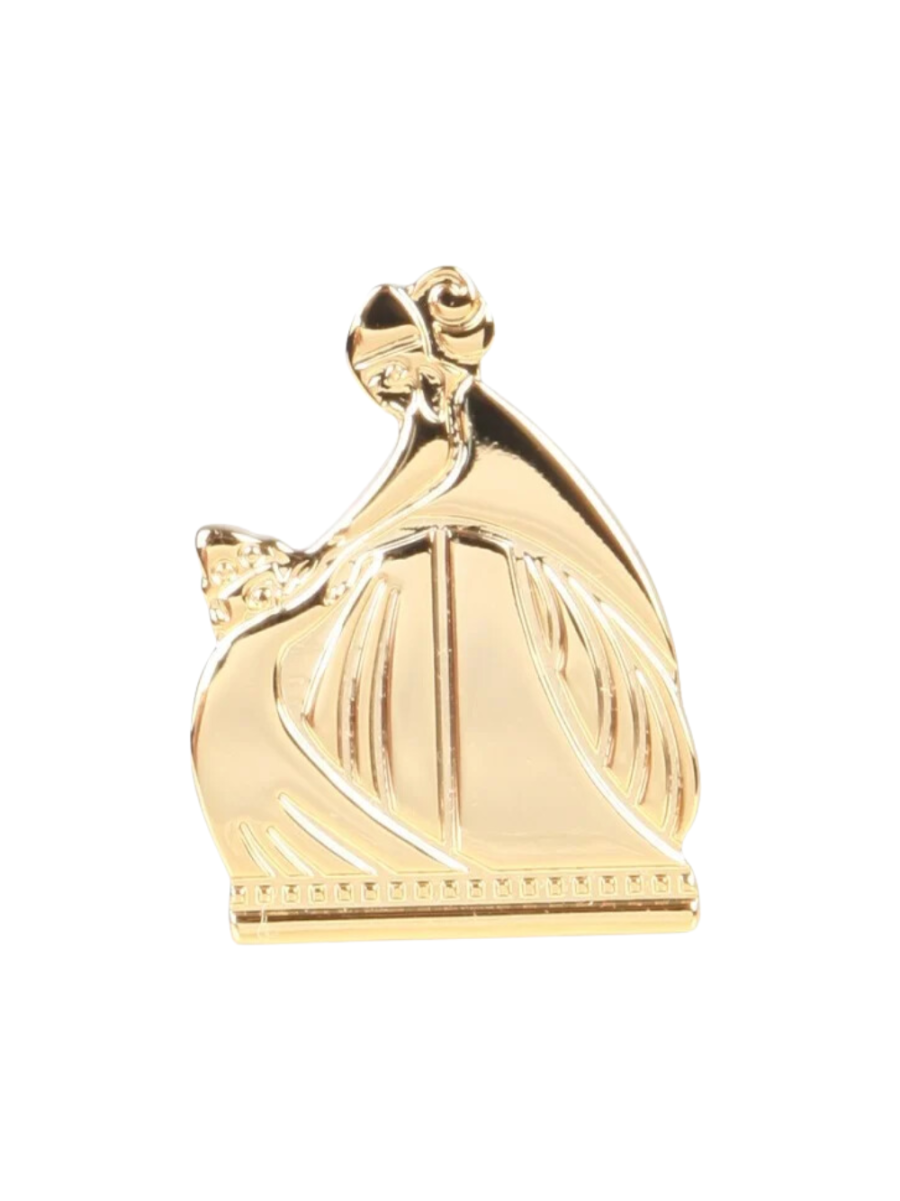 LANVIN Mother And Child Logo Pins Gold