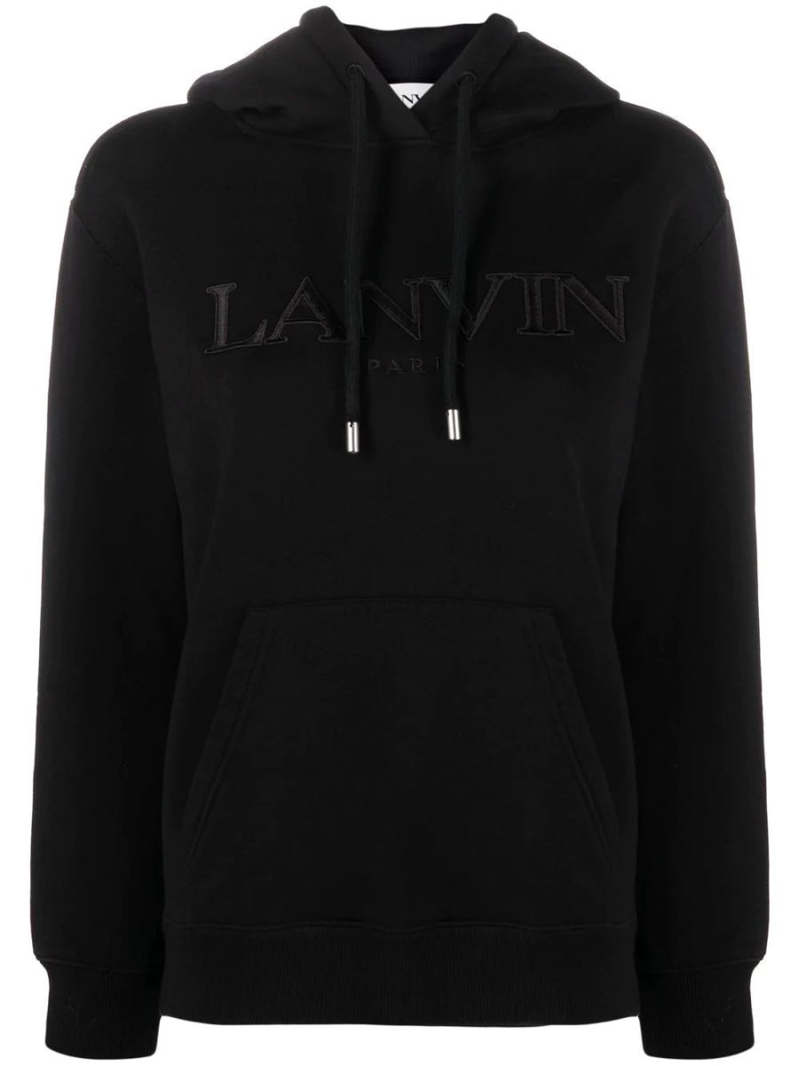 LANVIN WOMEN Classic Embroidered Hoodie Black