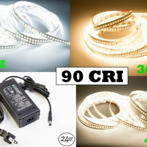 LEDUPDATES Showcase LED STRIP LIGHT 24V 90 CRI 2216 6000K 4000K 3000K + UL Power