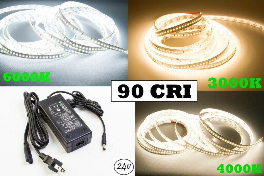 LEDUPDATES Showcase LED STRIP LIGHT 24V 90 CRI 2216 6000K 4000K 3000K + UL Power