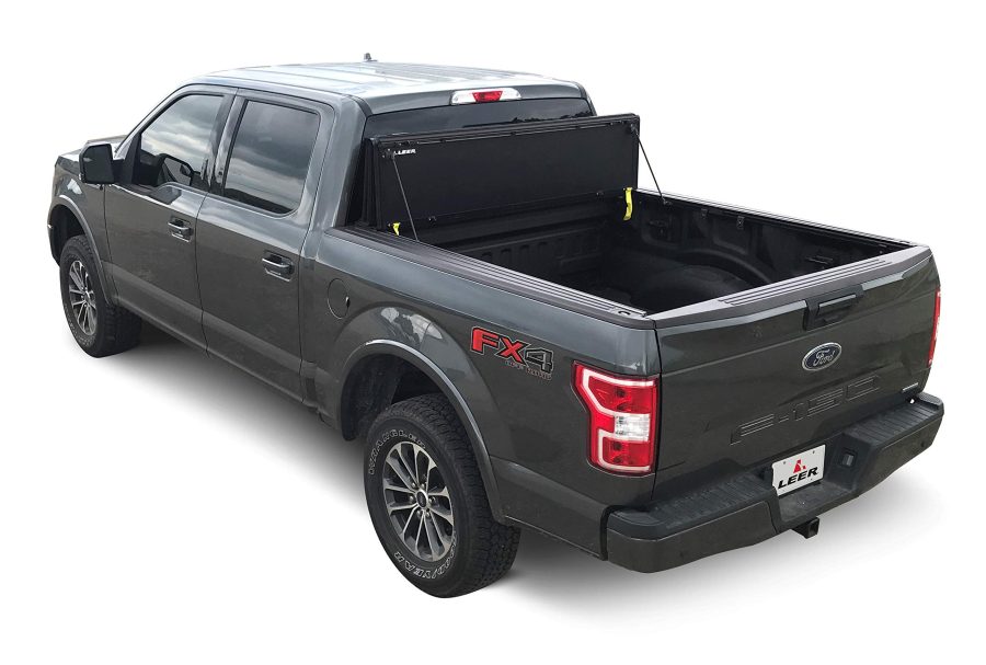 LEER 650130 HF650M Quad-Folding Truck Bed Tonneau Cover, Fits Chevy Colorado and GMC Canyon, Years 2015-2022, 62 INCH Truck Bed, Black