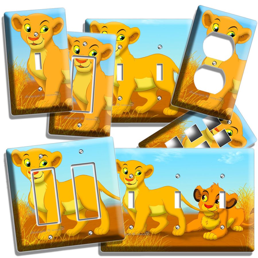 LION KING BABY NALA LIGHT SWITCH WALL PLATE OUTLET KIDS GIRL BOYS BEDROOM DECOR