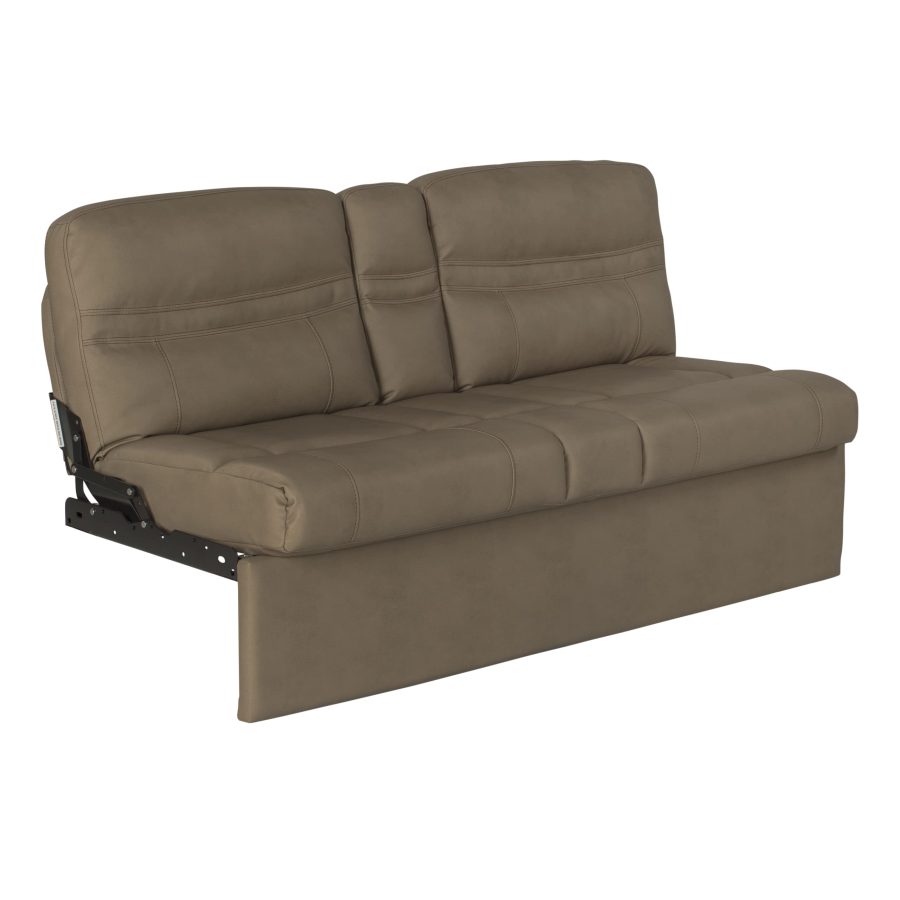 LIPPERT 2020129835 RV Jackknife Sofa - 62 INCH Grummond INCH Versatile and Comfortable RV Sofa Bed - Durable and Easy-to-Clean PolyHyde Fabrics - High-Density Foam Interior - Fold-Down Center INCH