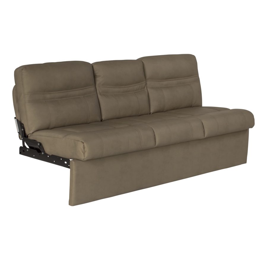 LIPPERT 2020129841 RV Jackknife Sofa, 72 INCH, Transitions to Bed, Fold-Down Center, Cupholders, PolyHyde Fabric, High-Density Foam, Included Kickboard, Grummond