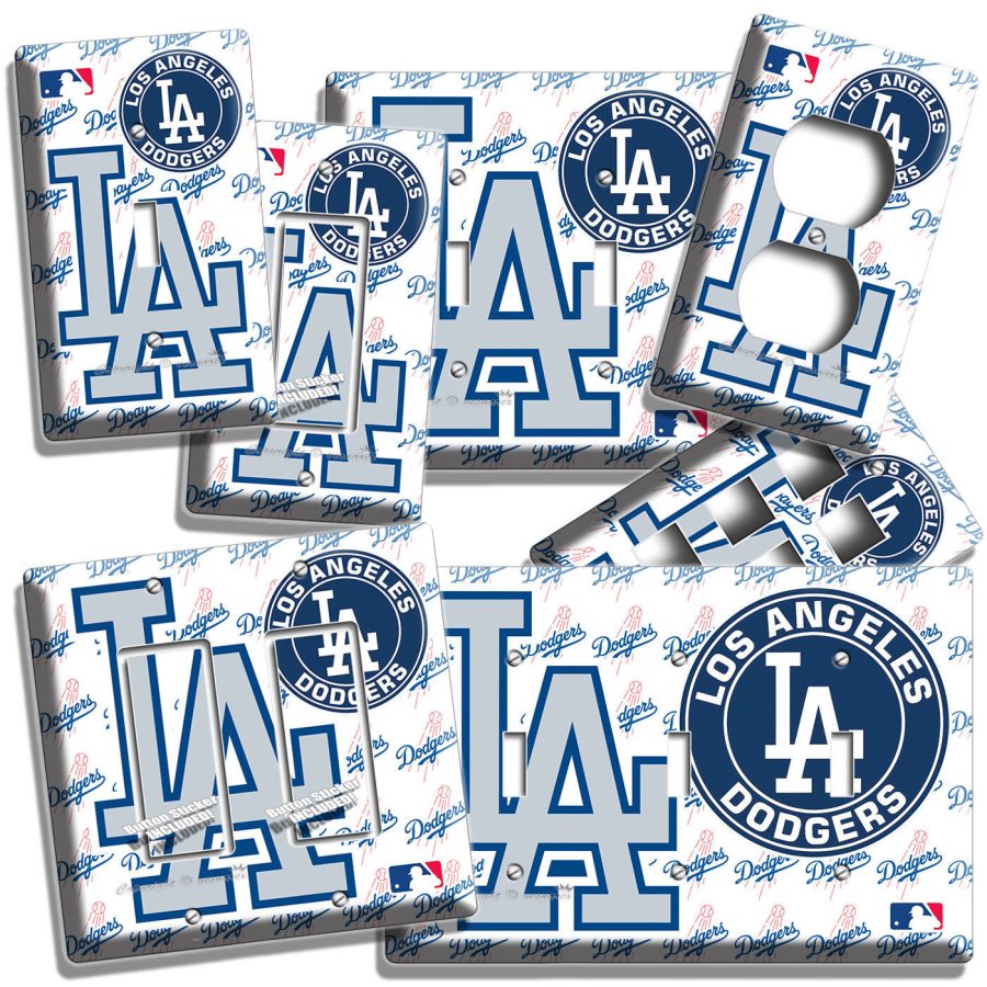 LOS ANGELES DODGERS LA BASEBALL TEAM LIGHT SWITCH OUTLET PLATE MAN CAVE HD DECOR