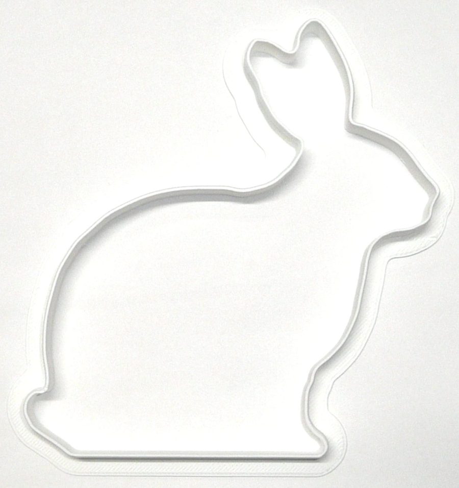 Large Size Easter Bunny Rabbit Sitting Outline Cookie Cutter Made in USA PR217