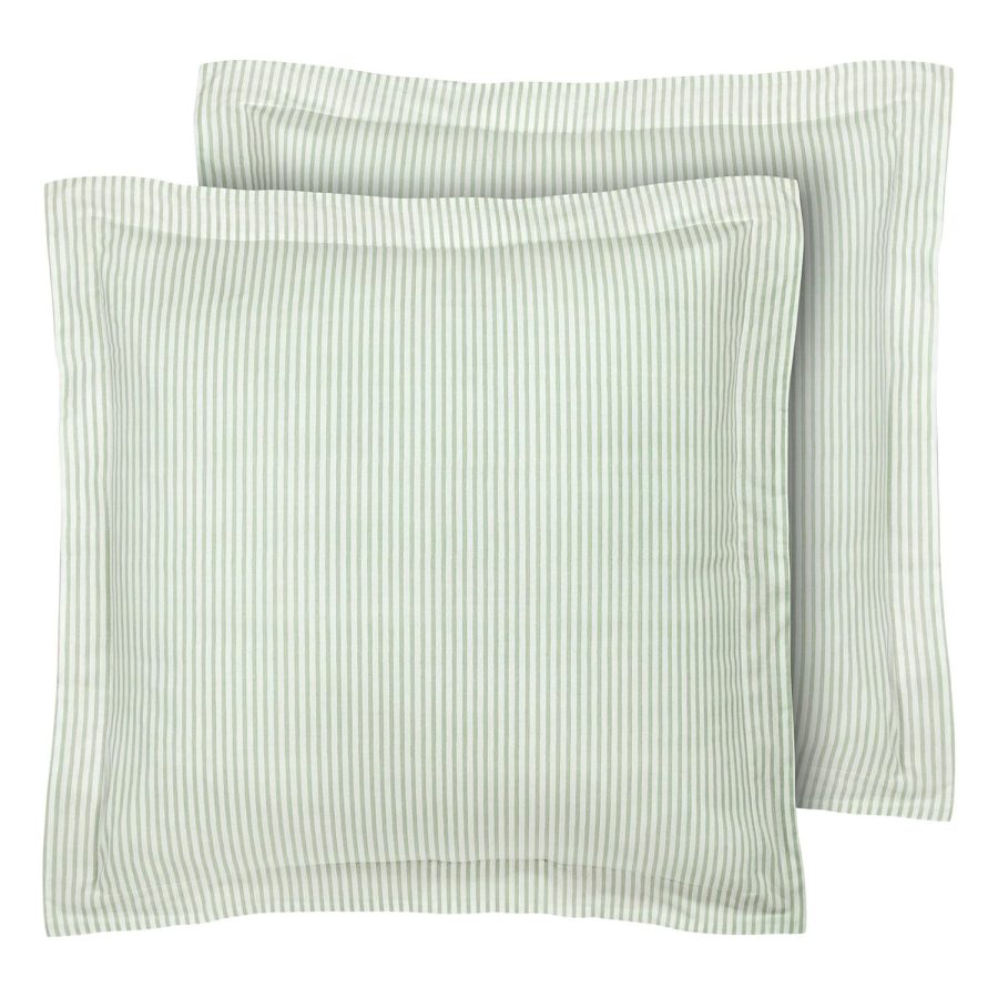 Laura Ashley Home - Euro Sham Set, Smooth Cotton Shams with Envelope Closure, Li