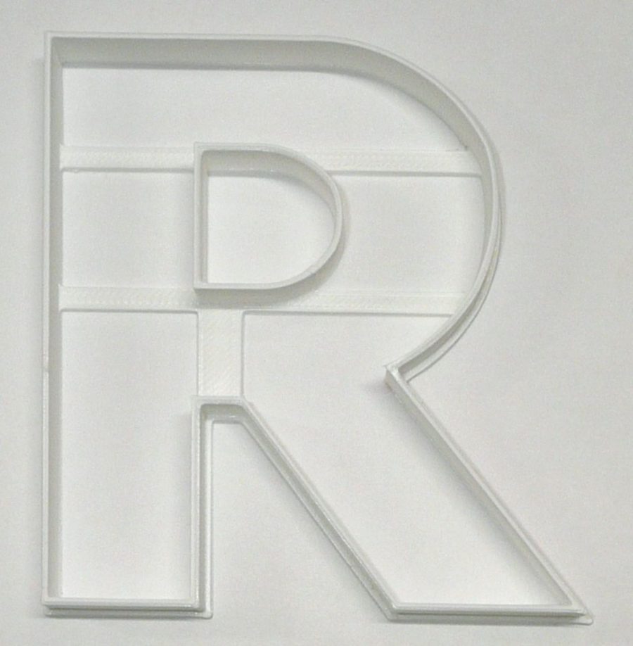 Letter R 4 Inch Uppercase Capital Block Font Cookie Cutter USA PR4231