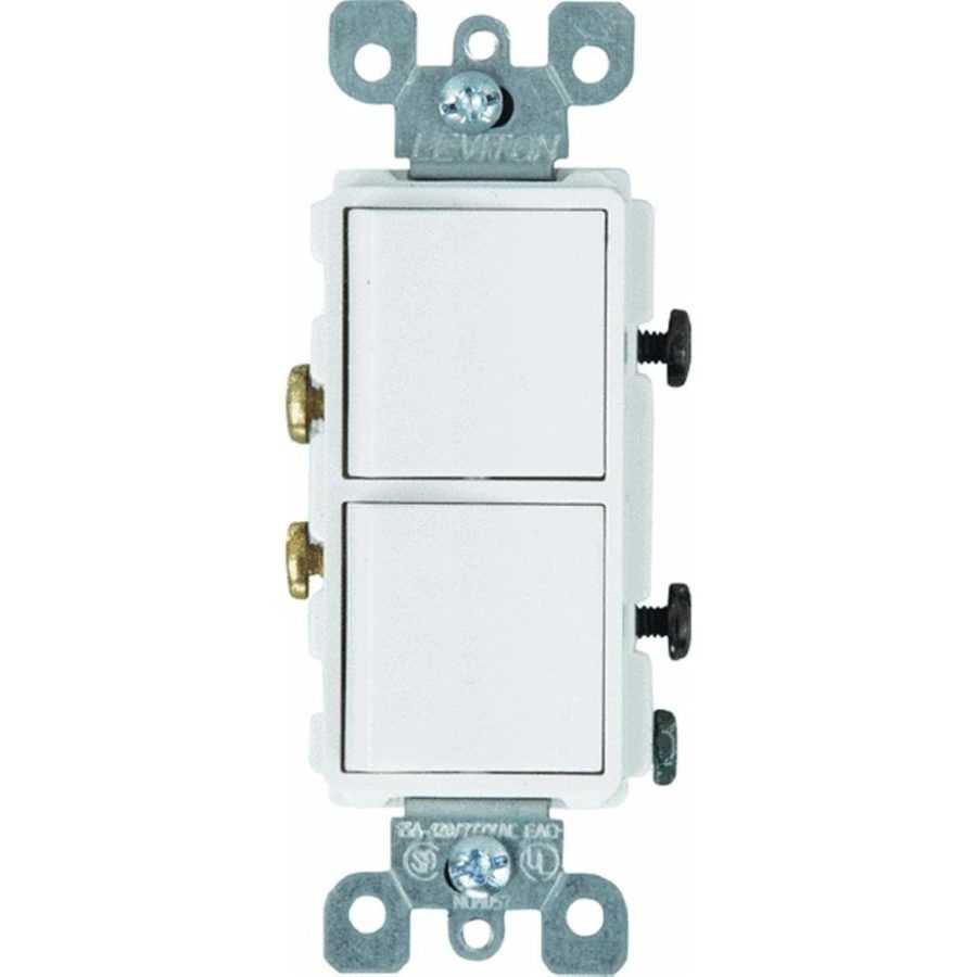 Leviton R02-5634-W Two Single-pole Switches