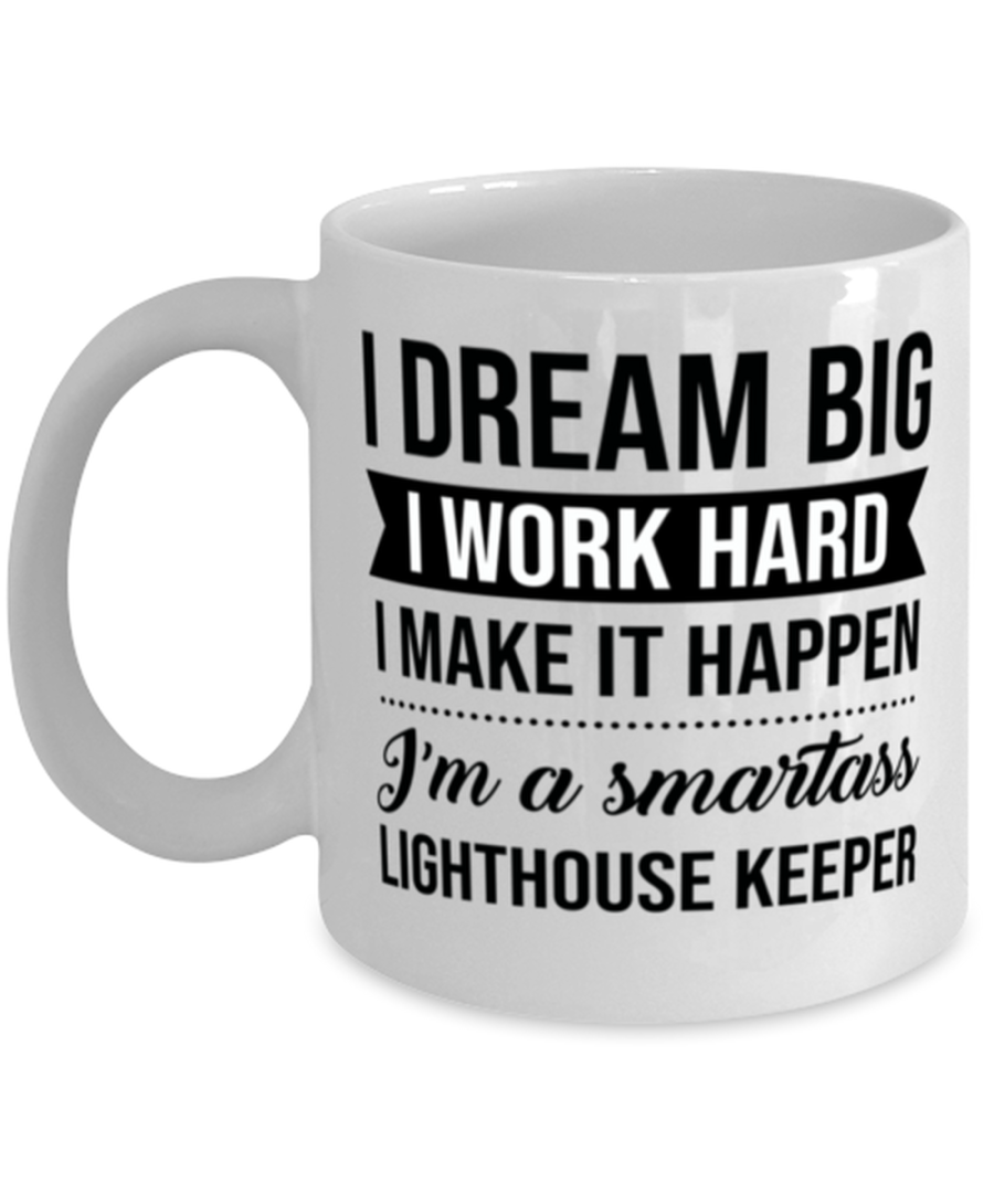 Lighthouse Keeper Coffee Mug - 11 oz Tea Cup For Office Co-Workers Men Women -