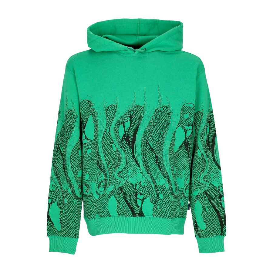 Lightweight Hooded Sweatshirt for Men Fishnet Hoodie Green