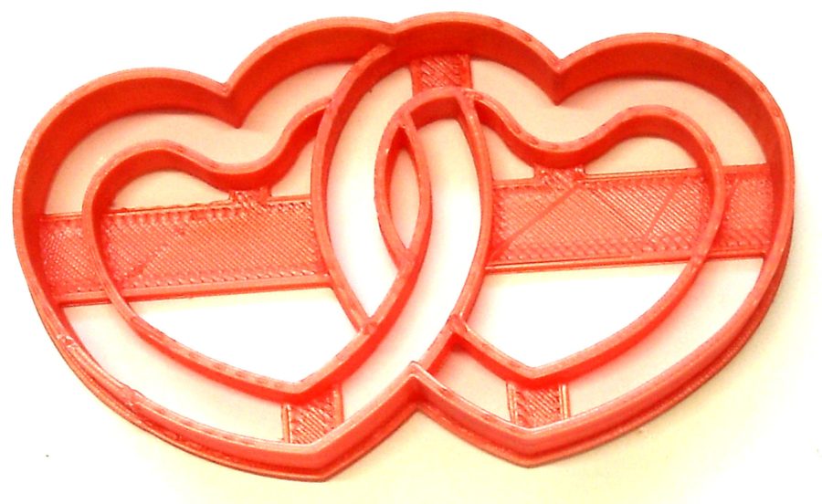 Linked Hearts Valentine Engagement Wedding Anniversary Cookie Cutter USA PR2589