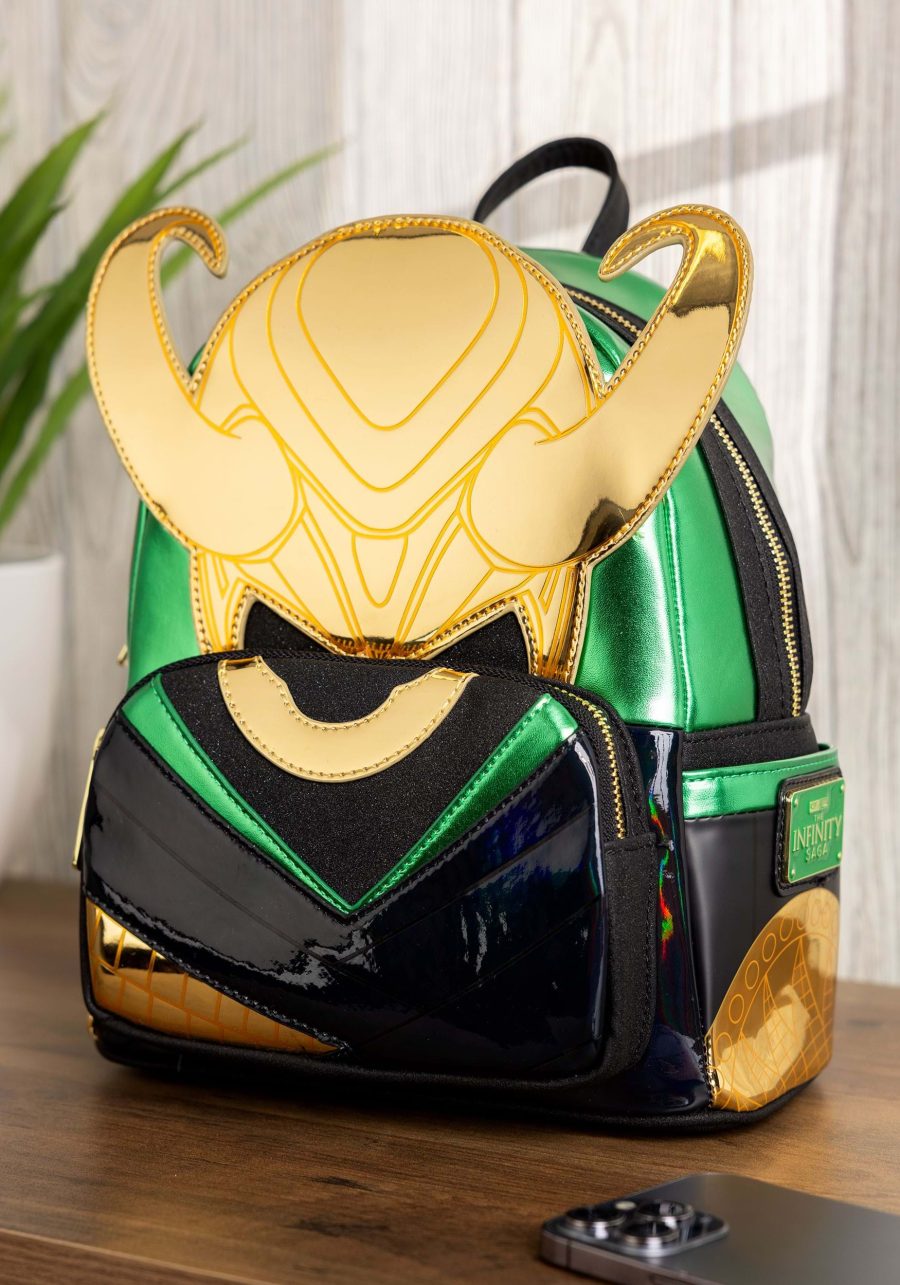 Loungefly Marvel Shine Loki Mini Backpack