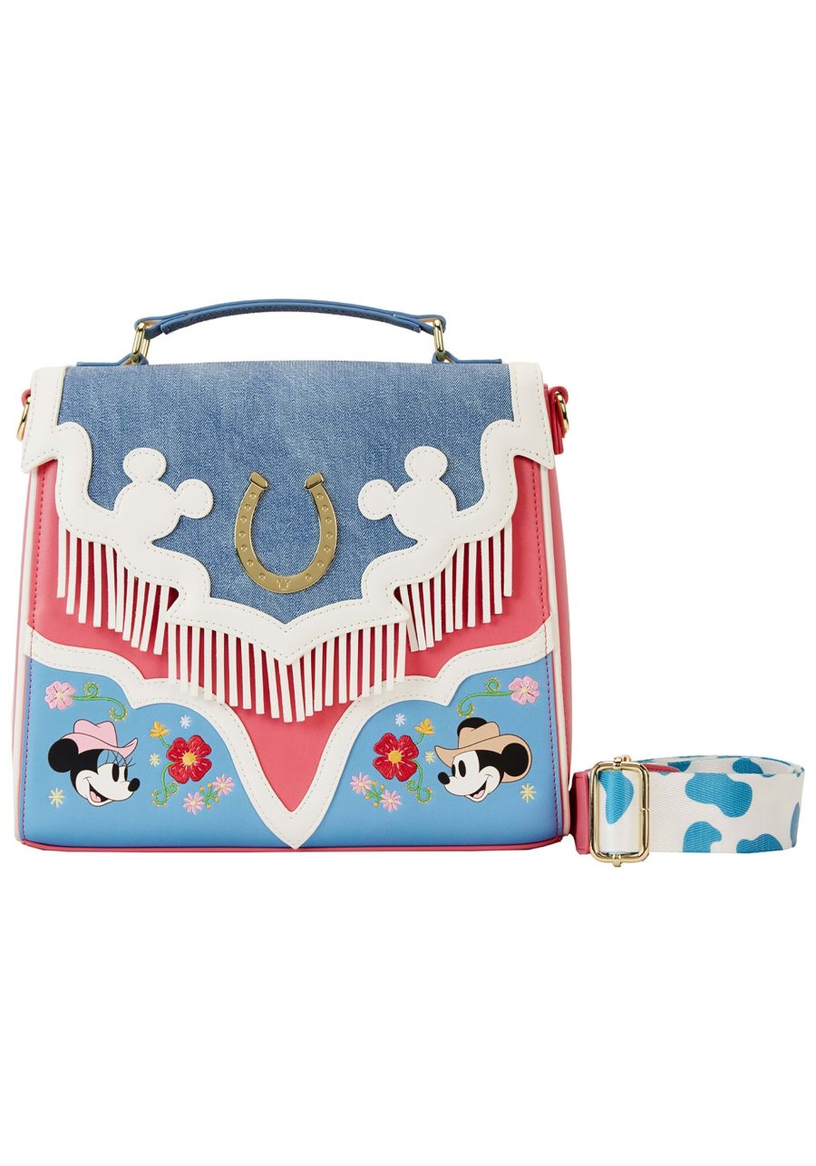 Loungefly Western Mickey and Minnie Crossbody Bag