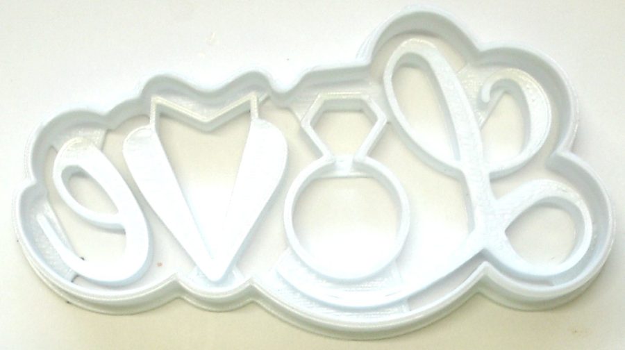 Love Wedding Engagement Ring Tux Tuxedo Bridal Shower Cookie Cutter USA PR2618