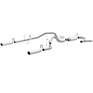 MAGNAFLOW 16520 Cat-Back Performance Exhaust System Street Series Kit - Designed for the 2004-2010 Ford F-150 & 2006-2008 Lincoln Mark LT, 3in Main Piping, Polished Finish 3.5in Exhaust Tip