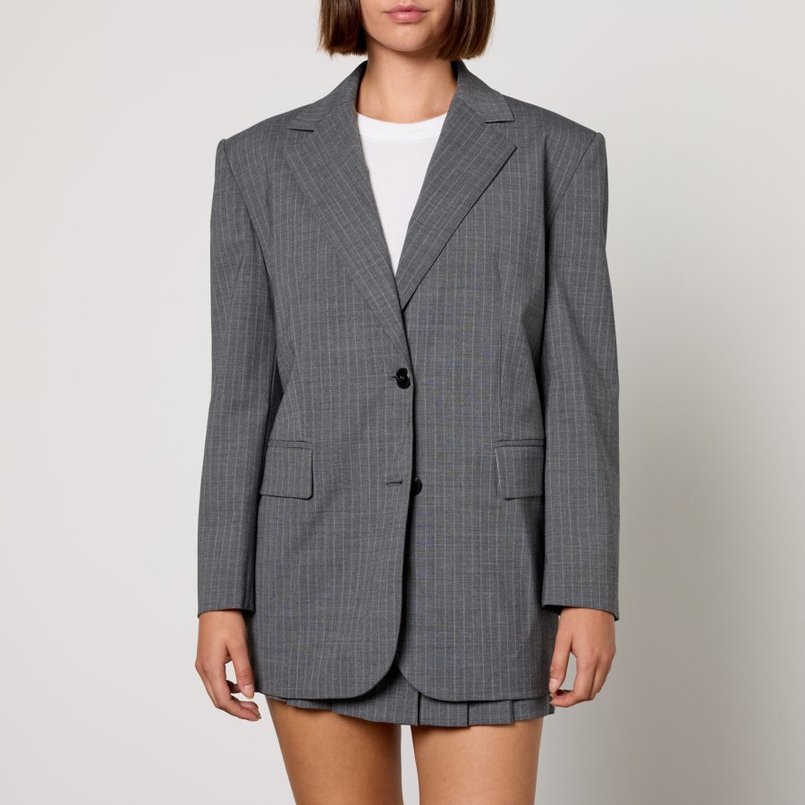 MAX&Co. Out Of Office Pinstriped Woven Blazer - UK 14