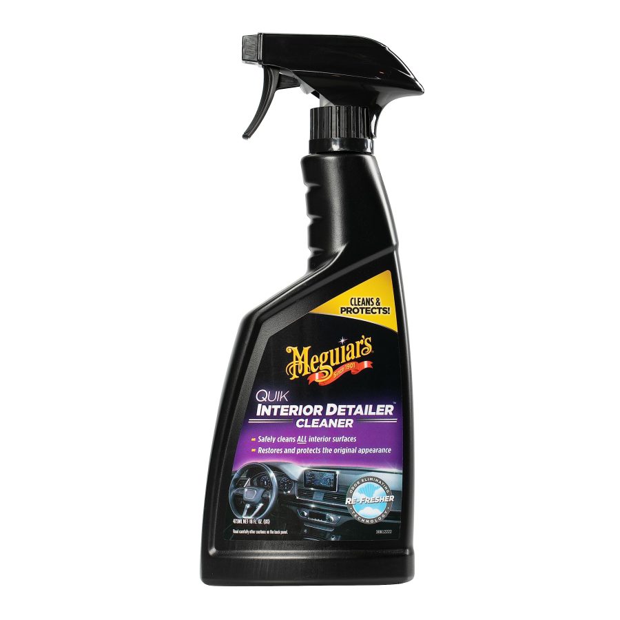 MEGUIARS G13616 Quik Interior Detailer - This Non-Greasy Formula Cleans and Protects All Interior Surfaces - Easy Cleaning and Interior Detailer - 16 Oz