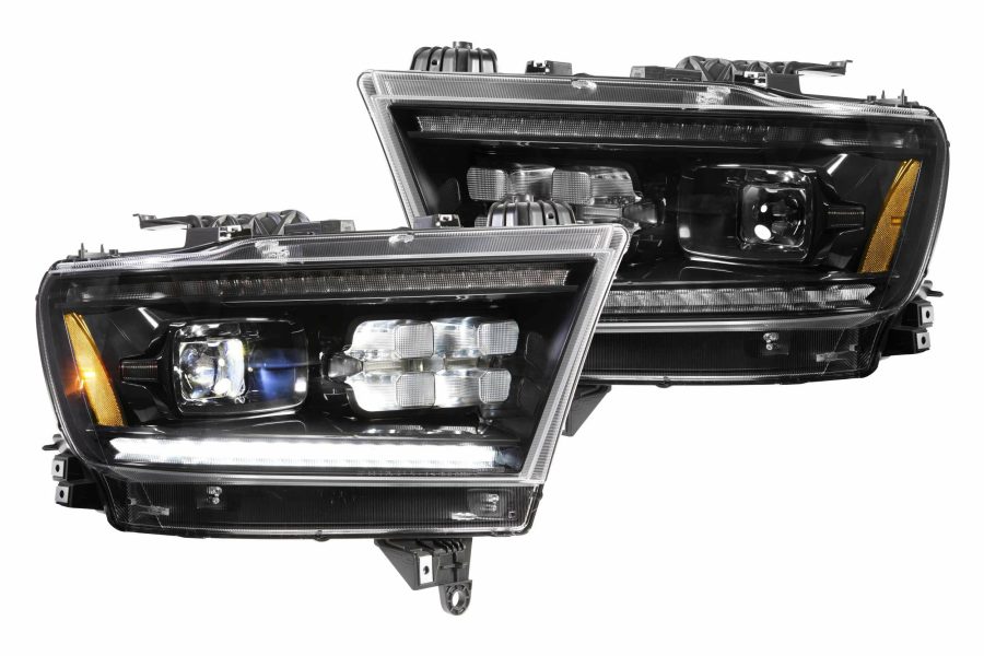 MORIMOTO LF523-ASM XB LED Headlight Housing Upgrade, Fits 2019+ Dodge Ram 1500, Plug and Play Replacement, DOT Approved LED Assembly with Switchback Sequential Turn Signals & UV Coated Lens (1x