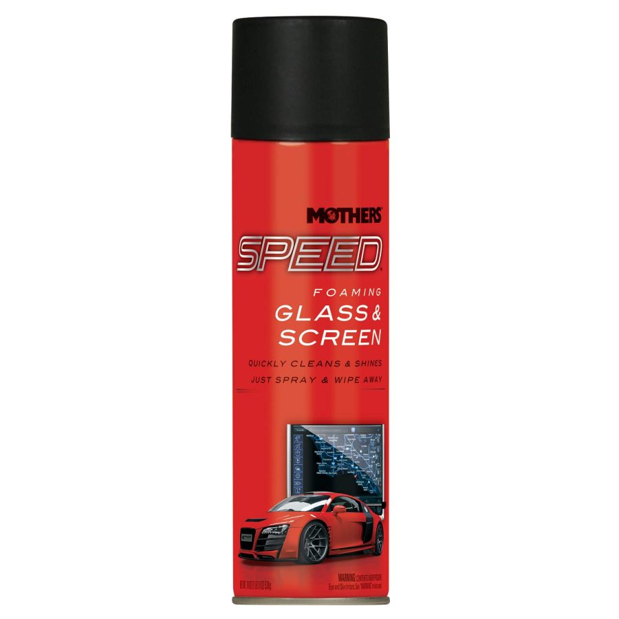 MOTHERS 16619 Speed Foaming Glass & Screen Cleaner, 19 oz.