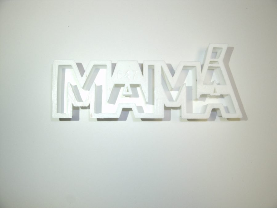 Mamá With Accent Spanish Letters Mom Mother Cookie Cutter 3D Printed USA PR647