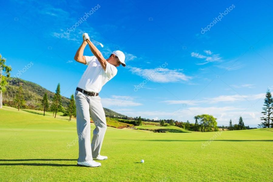 Man Playing Golf