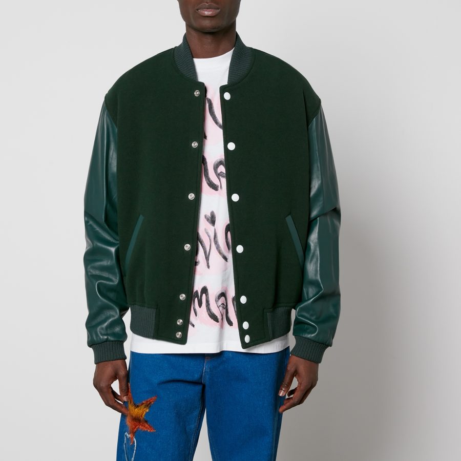 Marni Felt and Leather Bomber Jacket - IT 50/L