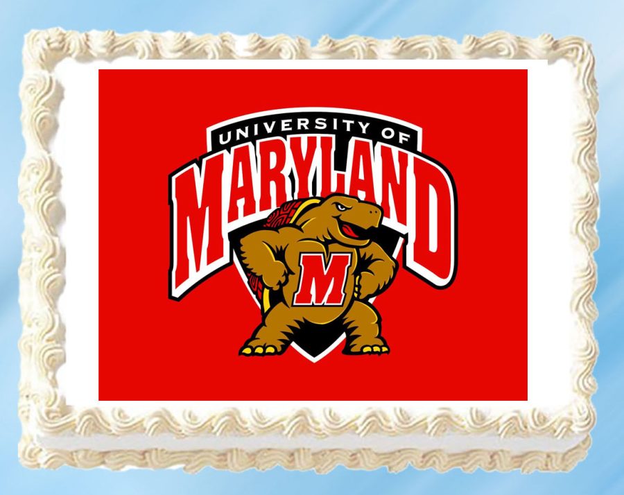 Maryland Terrapins Edible Image Topper Cupcake Cake Frosting 1/4 Sheet 8.5 x 11"