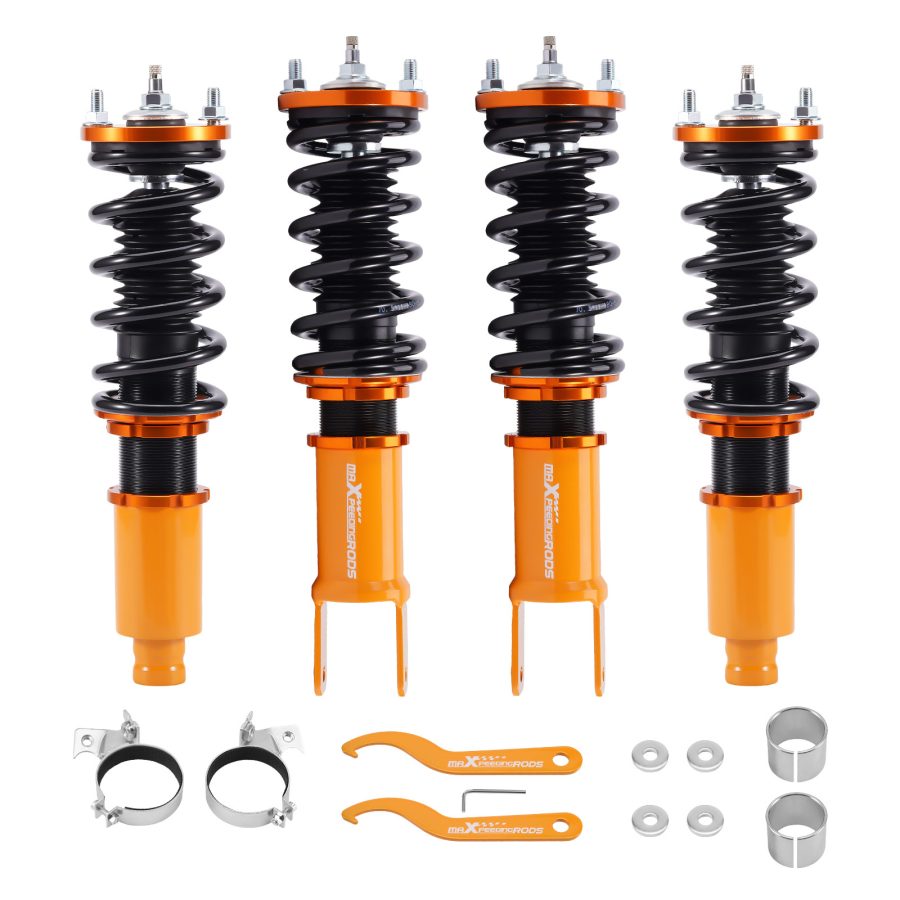 Maxpeedingrods Twin-Tube Damper Adjustable Coilover Suspension Kits Compatible for Honda Civic 1988-1991 EC ED EE EF lowering kit