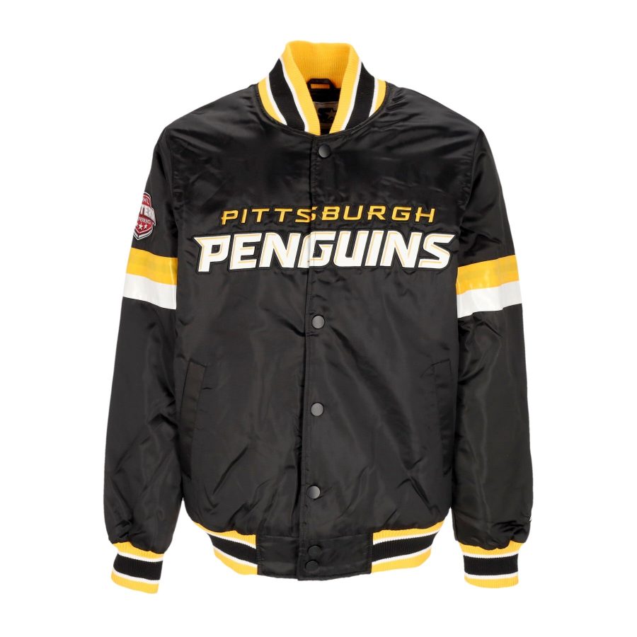 Men's Bomber Jacket NHL Home Game Satin Jacket Pitpen Original Team Colors