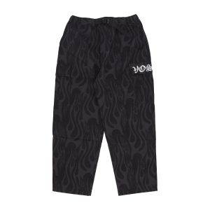 Men's Shorts Flames And Gotic Logo Cargo Pants Black