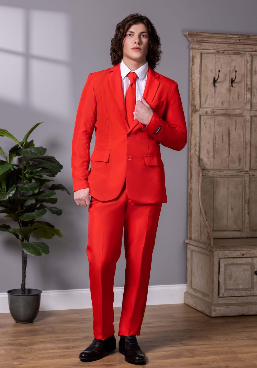 Men's Suitmeister Solid Red Suit