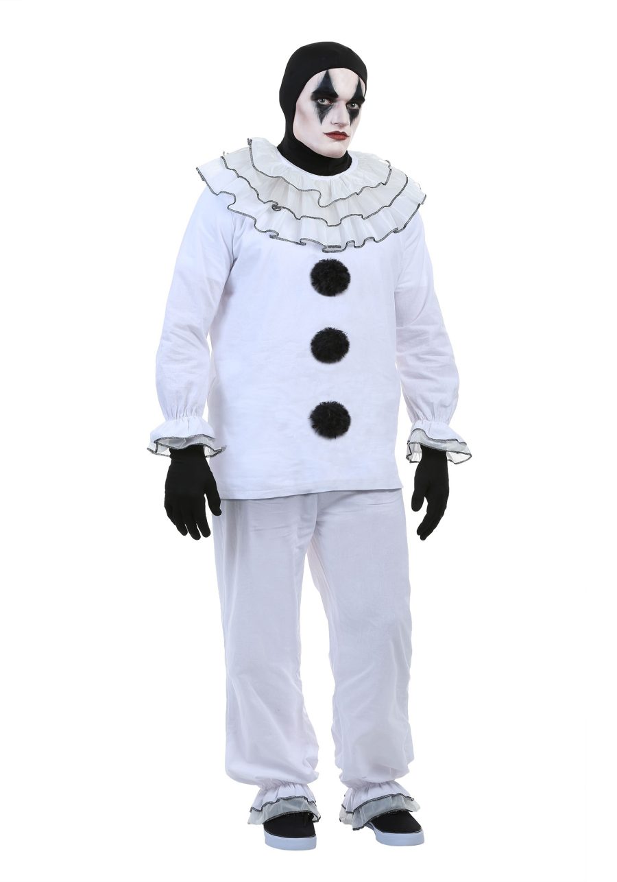 Mens Vintage Pierrot Clown Costume