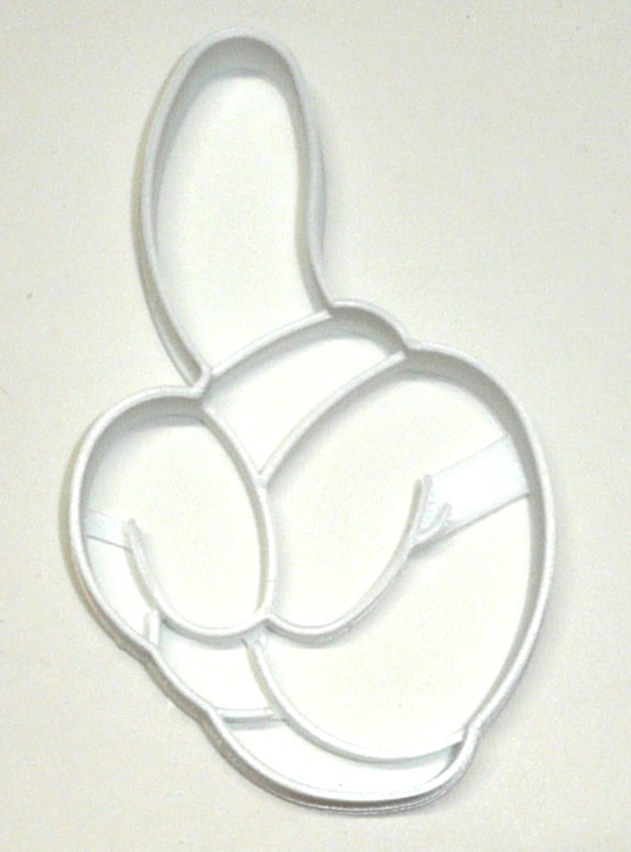 Mickey Mouse Hand Glove Number 1 One First Birthday Cookie Cutter USA PR2876