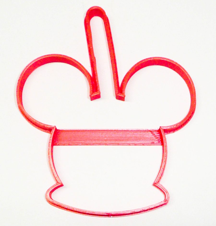 Mickey Mouse Head Caramel Candy Apple Snack Food Cookie Cutter USA PR3304