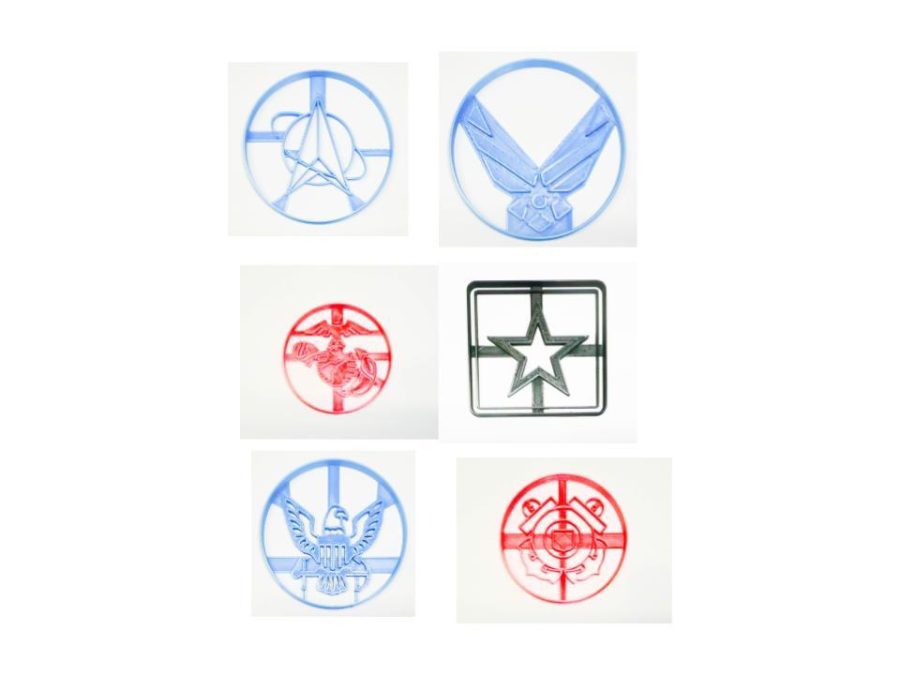 Military Branch US Armed Forces Set of 6 Cookie Cutters USA PR1522