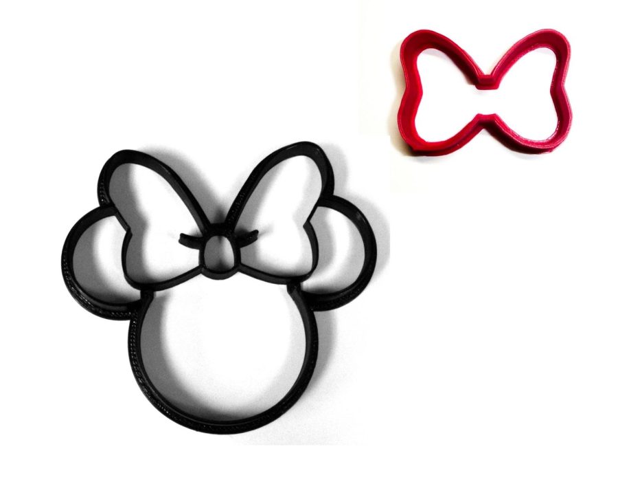 Minnie Mouse And Her Bow Cartoon Character Set Of 2 Cookie Cutters USA PR1539