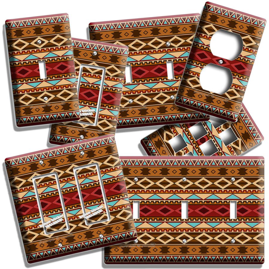 NATIVE LATIN SOUTHWEST WESTERN PATTERN LIGHT SWITCH OUTLET WALL PLATE ROOM DECOR