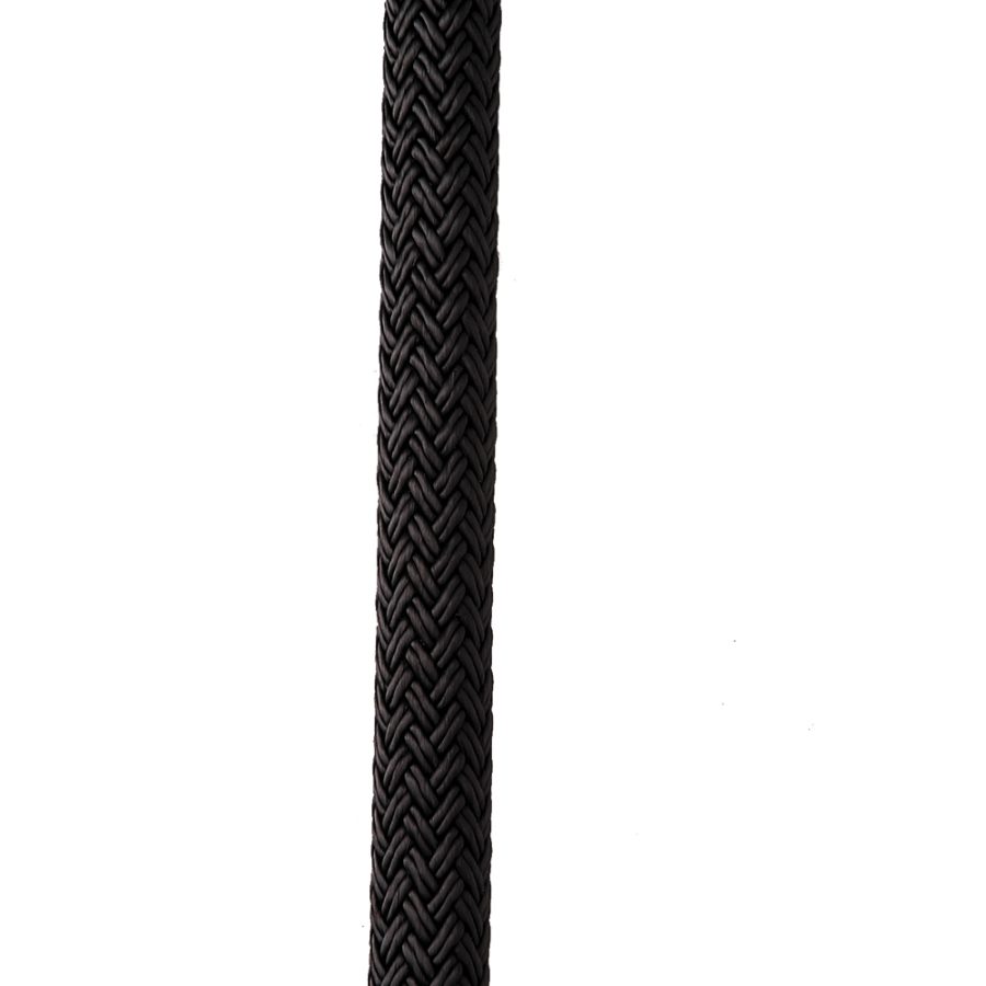 NEW ENGLAND ROPES C5054-16-00025 1/2 INCH X 25FT NYLON DOUBLE BRAID DOCK LINE - BLACK