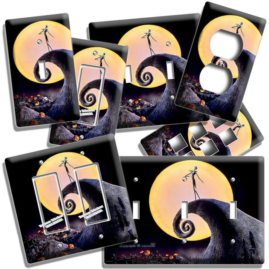 NIGHTMARE BEFORE CHRISTMAS JACK SKELLINGTON LIGHT SWITCH OUTLET PLATE ROOM DECOR