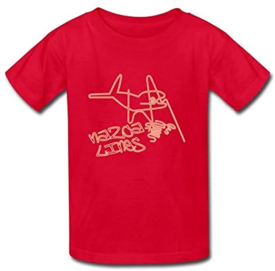 NITRO GEAR AAM11.5-488-NG Kids Diamonds Small Nazca_lines Custom Hot Red T-shirt By Earwilson