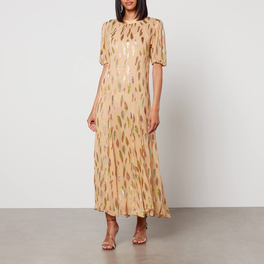 Never Fully Dressed Bibi Jacquard-Crepon Maxi Dress - UK 8