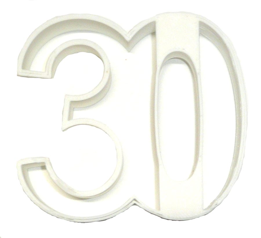 Number 30 Thirty Birthday Anniversary Cookie Cutter Made in USA PR108-30