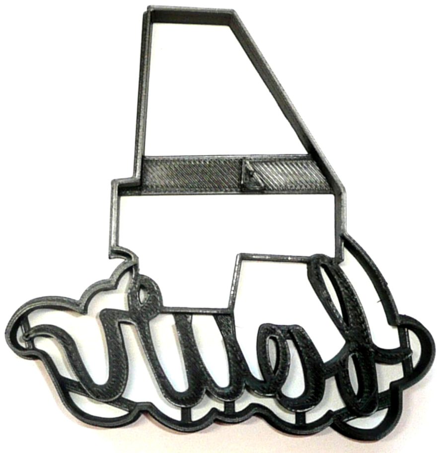 Number Four 4 With Word Birthday Anniversary Cookie Cutter USA PR2405