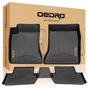 OEDRO? Floor Mats for 2014-2019 Mercedes Benz CLA/2015-2019 GLA, Black TPE All-Weather Front & Rear Liner Set