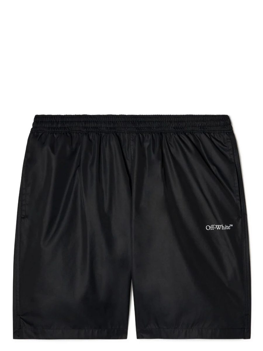 OFF-WHITE Arr Surfer Swim Shorts Black White