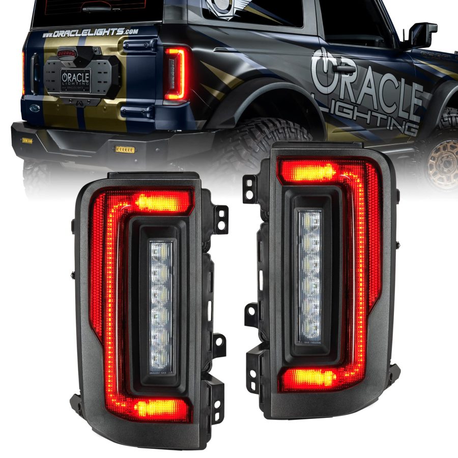 ORACLE LIGHTING 5892-504-T Lighting Flush Style LED Tail Lights for 2021-2024 Ford Bronco | Part (Tinted Lense)