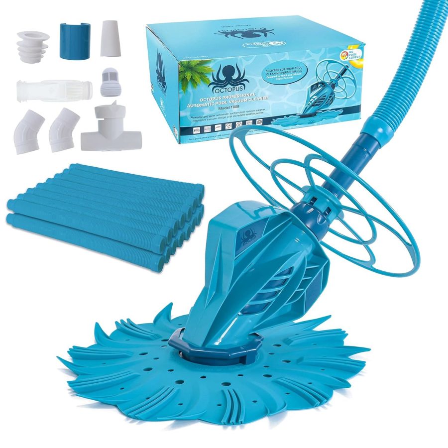 Octopus Professional Automatic Pool Vacuum Cleaner & Hose Set - Powerful Suction