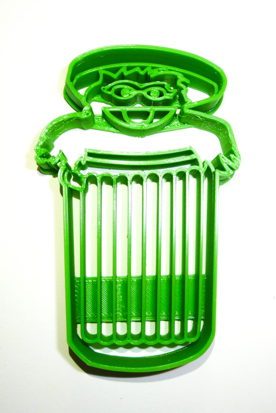 Oscar Grouch Sesame Street Muppet Trash Can Cookie Cutter 3D Printed USA PR2013