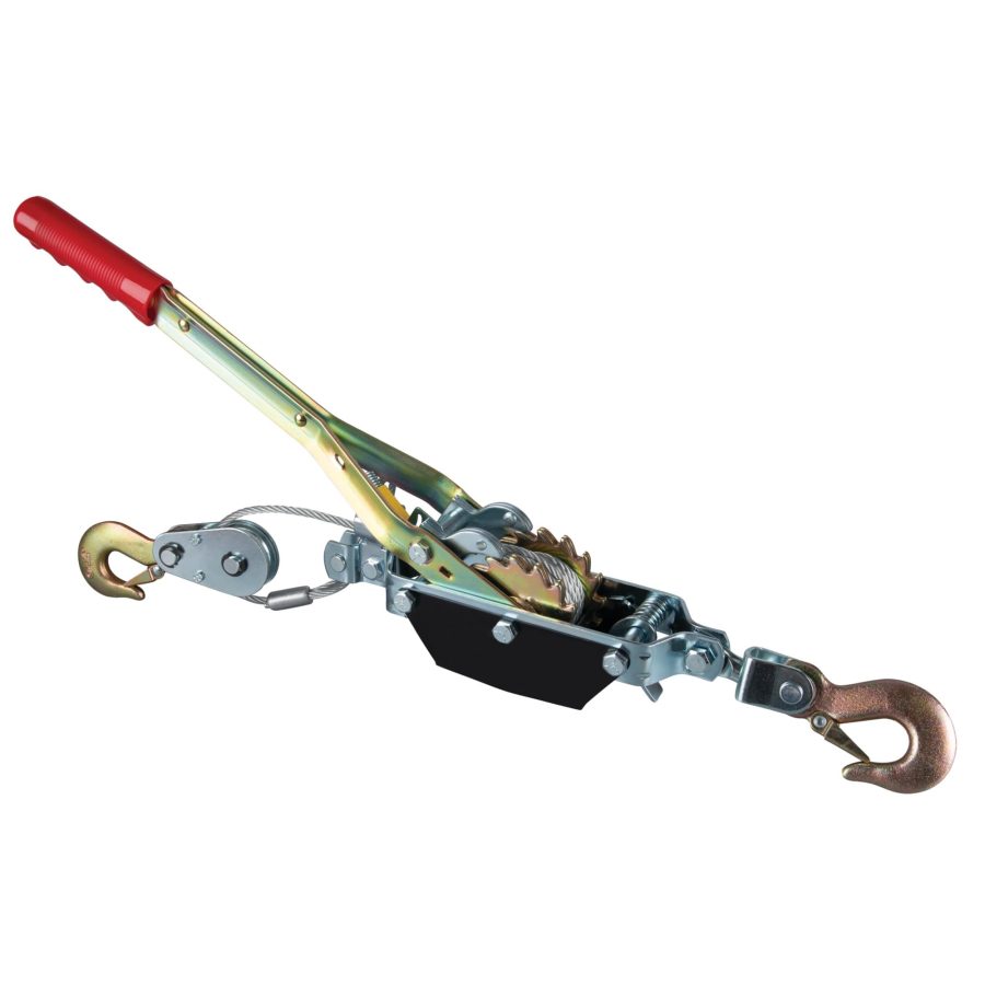 PERFORM TOOL 50-100 Dual Gear Power Puller - 2 Ton Capacity Winch With 6FT aircraft cable